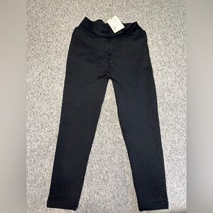 HALARA Black Textured Leggings for Women